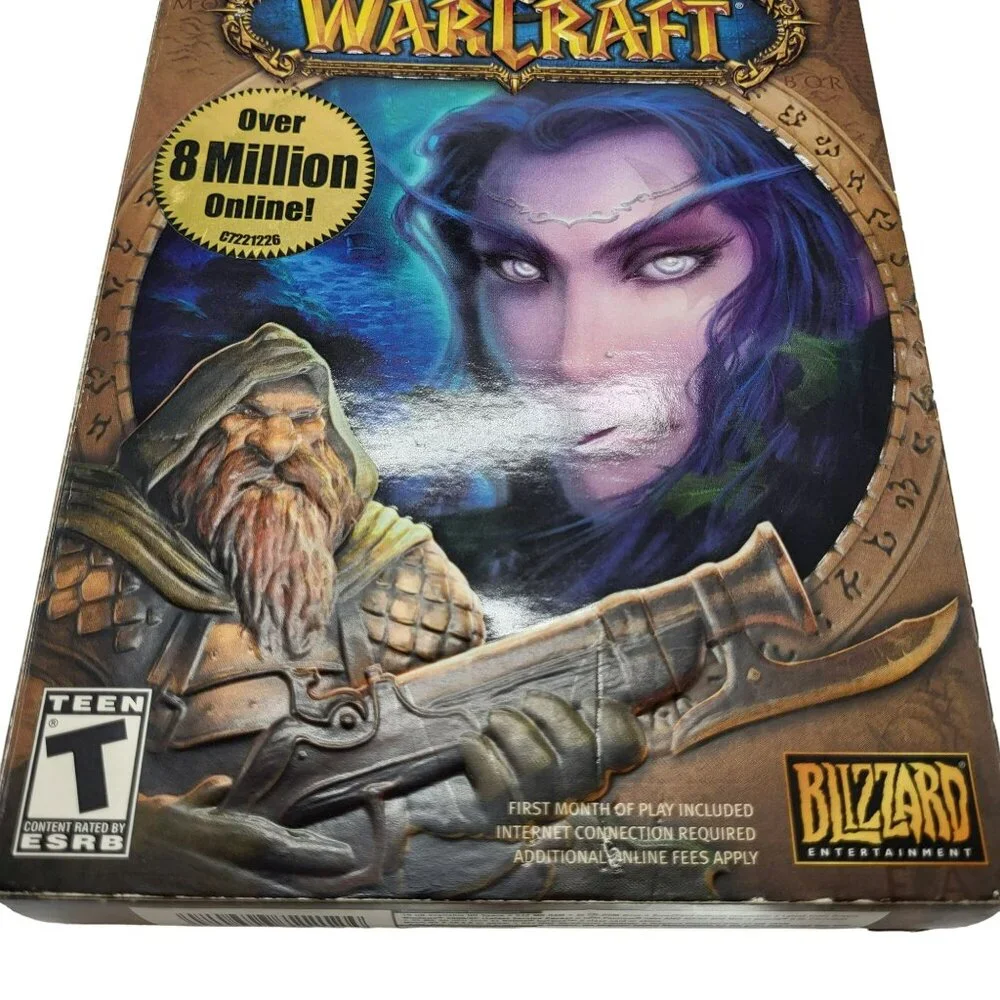 World of Warcraft Original Box PC Windows Mac Game Blizzard 2004 5 Discs